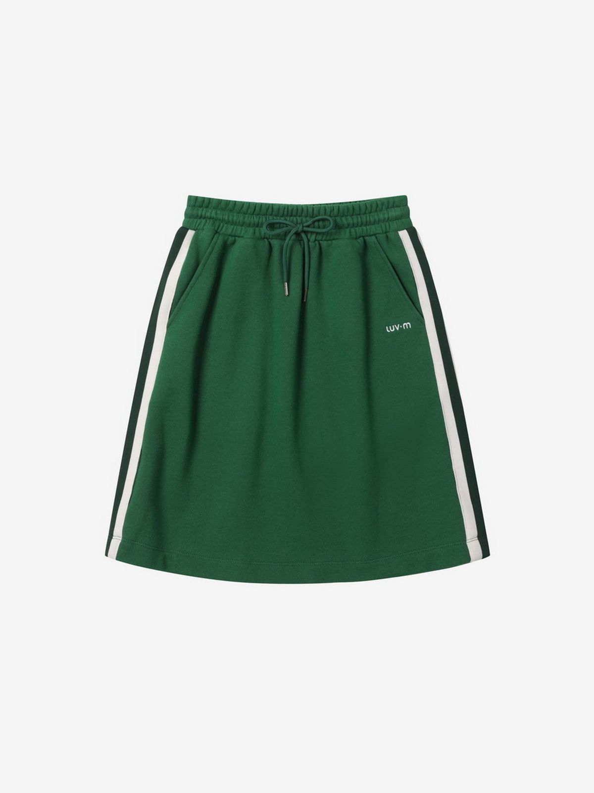 엘유브이엠(LUVM) STRING LINE SKIRT_GREEN