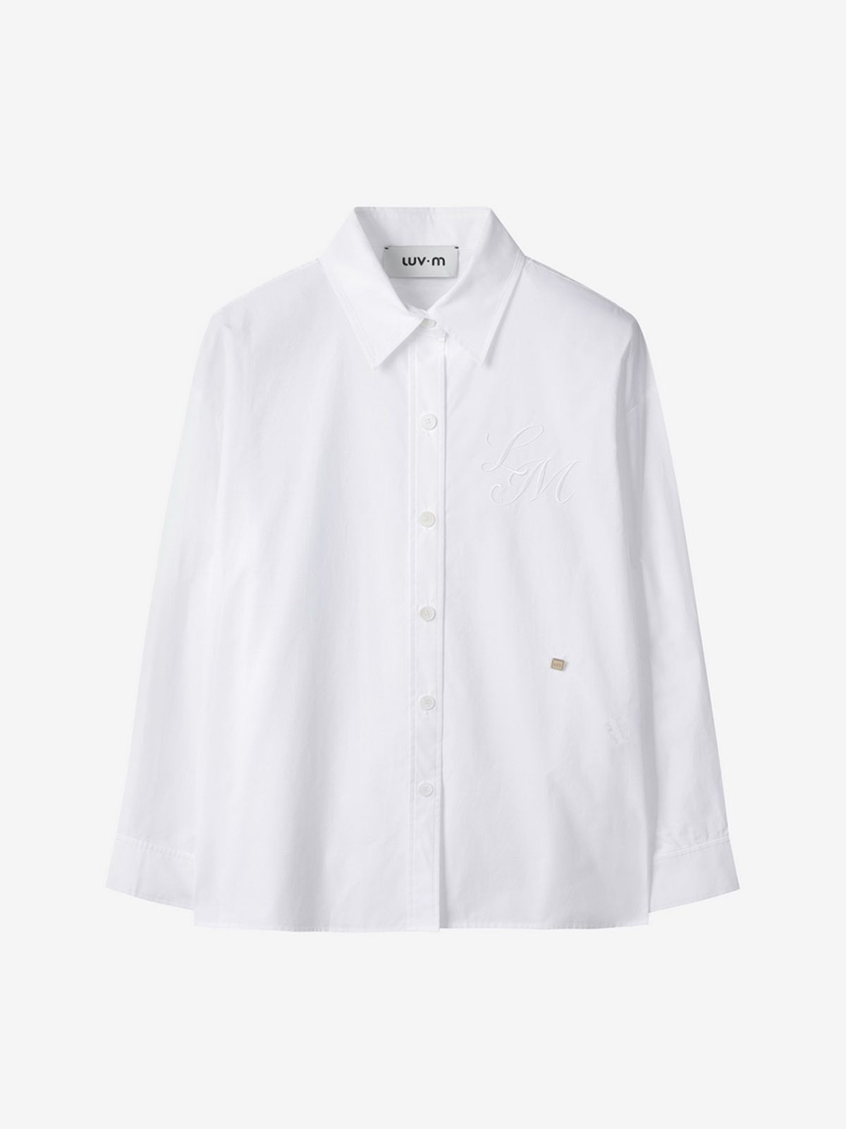엘유브이엠(LUVM) LOGO COTTON SHIRTS_WHITE