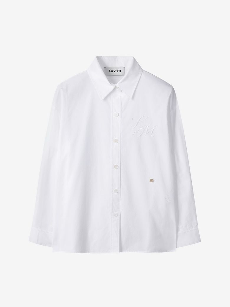 LOGO COTTON SHIRTS_WHITE