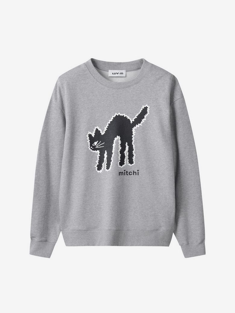 LUVMITCHI SWEATSHIRT UNISEX_MELANGE GRAY