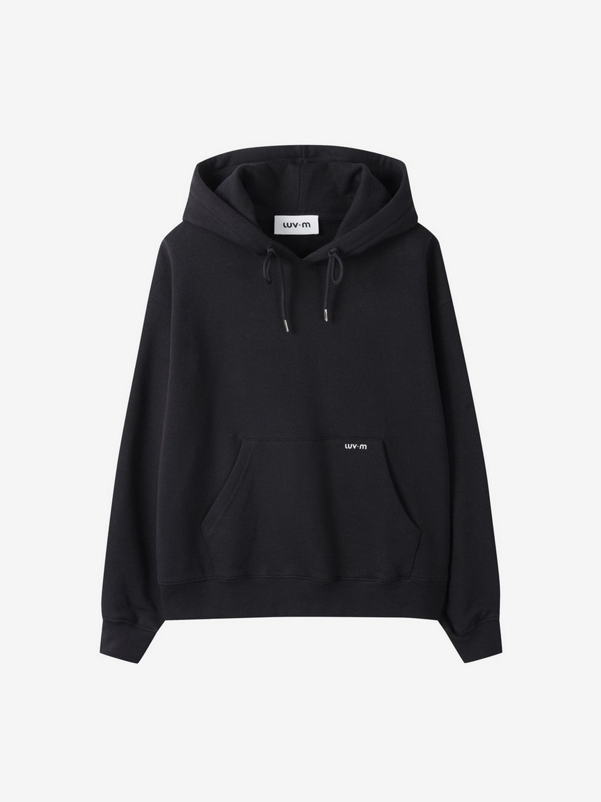 엘유브이엠(LUVM) BACK LOGO HOODIE_BLACK