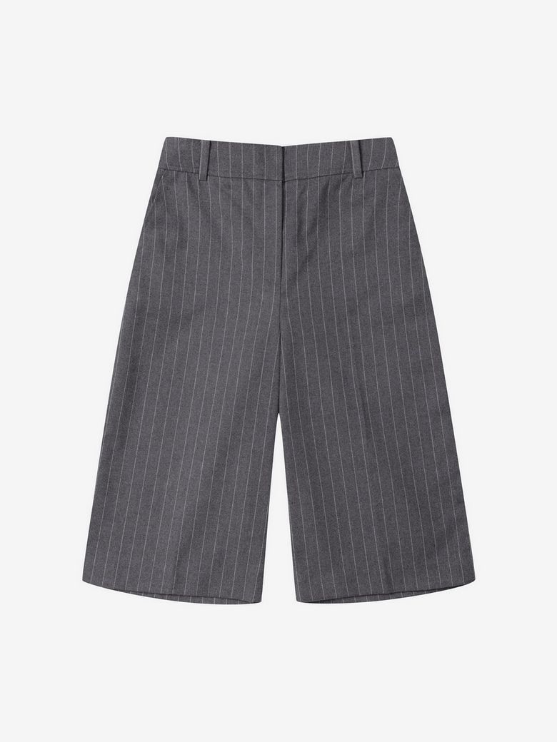 HIGH-RISED BERMUDA PANTS_MELANGE GRAY