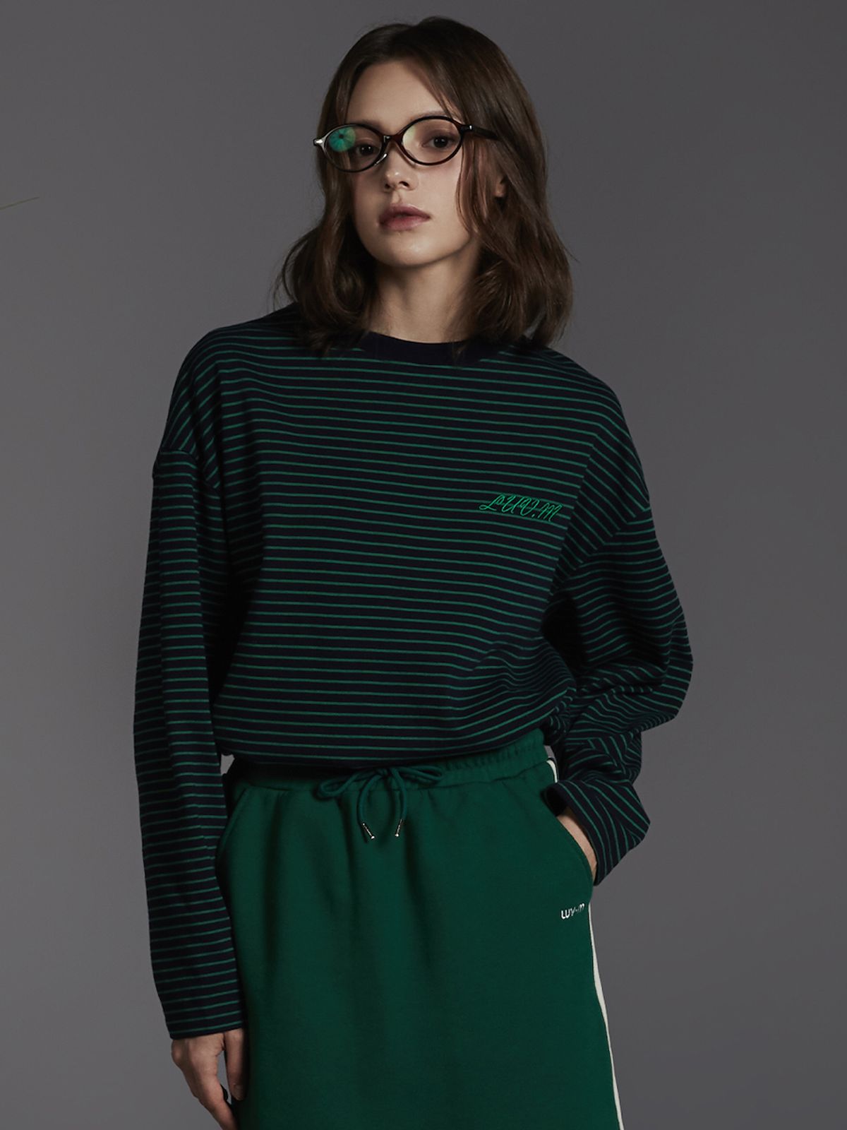 엘유브이엠(LUVM) STRIPE COTTON T-SHIRTS_NAVY