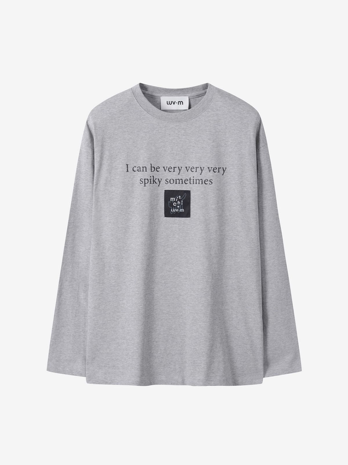 엘유브이엠(LUVM) UNISEX MITCHI PRINTING T-SHIRT_MELANGE GRAY
