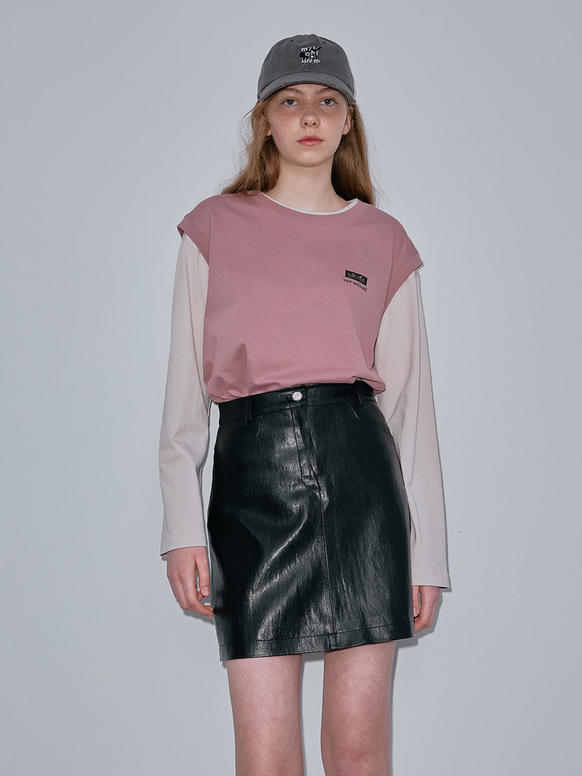 엘유브이엠(LUVM) SOFT RAYERED LONG T-SHIRT_PINK