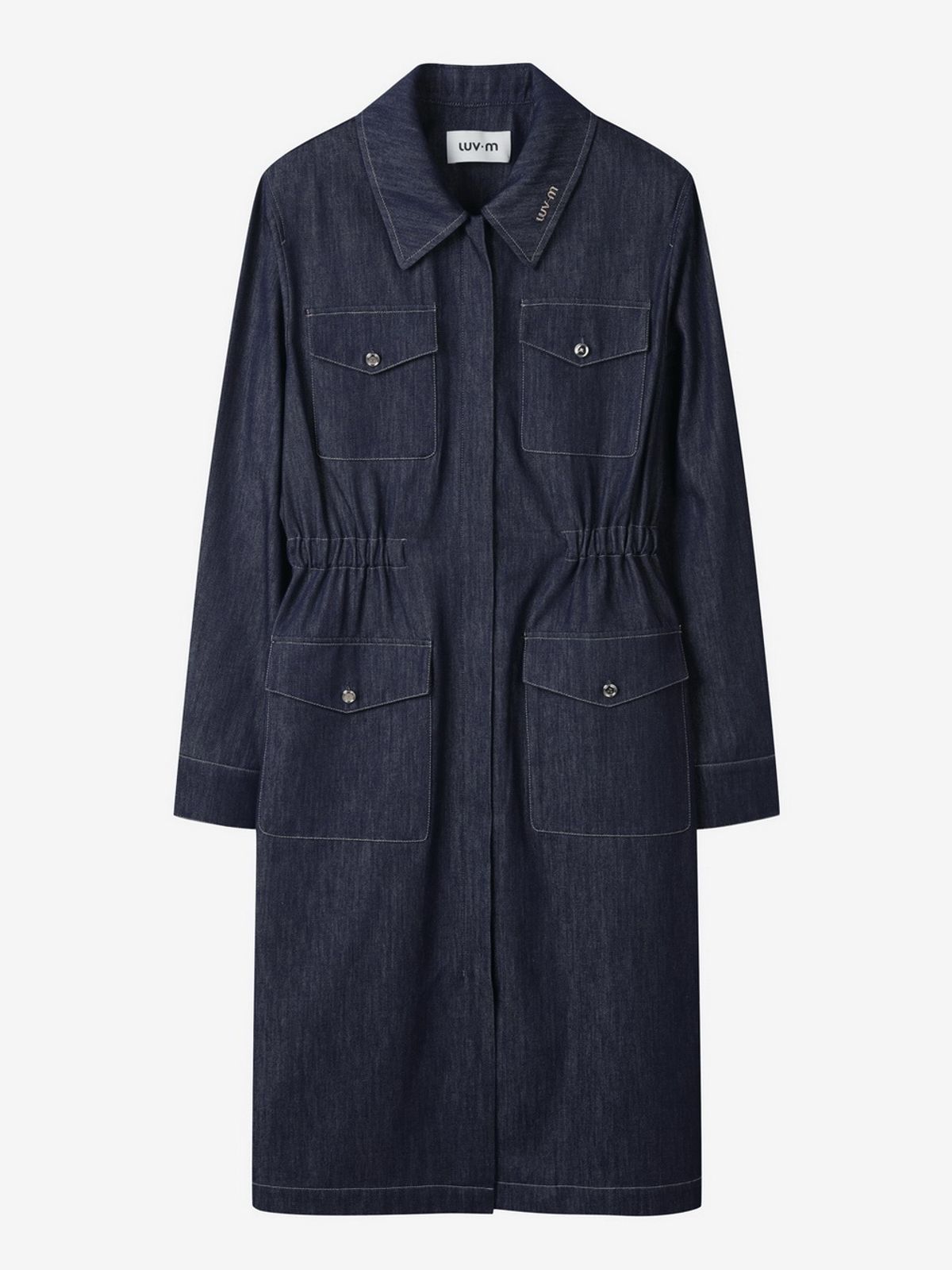 엘유브이엠(LUVM) DENIM FLAP DRESS_NAVY