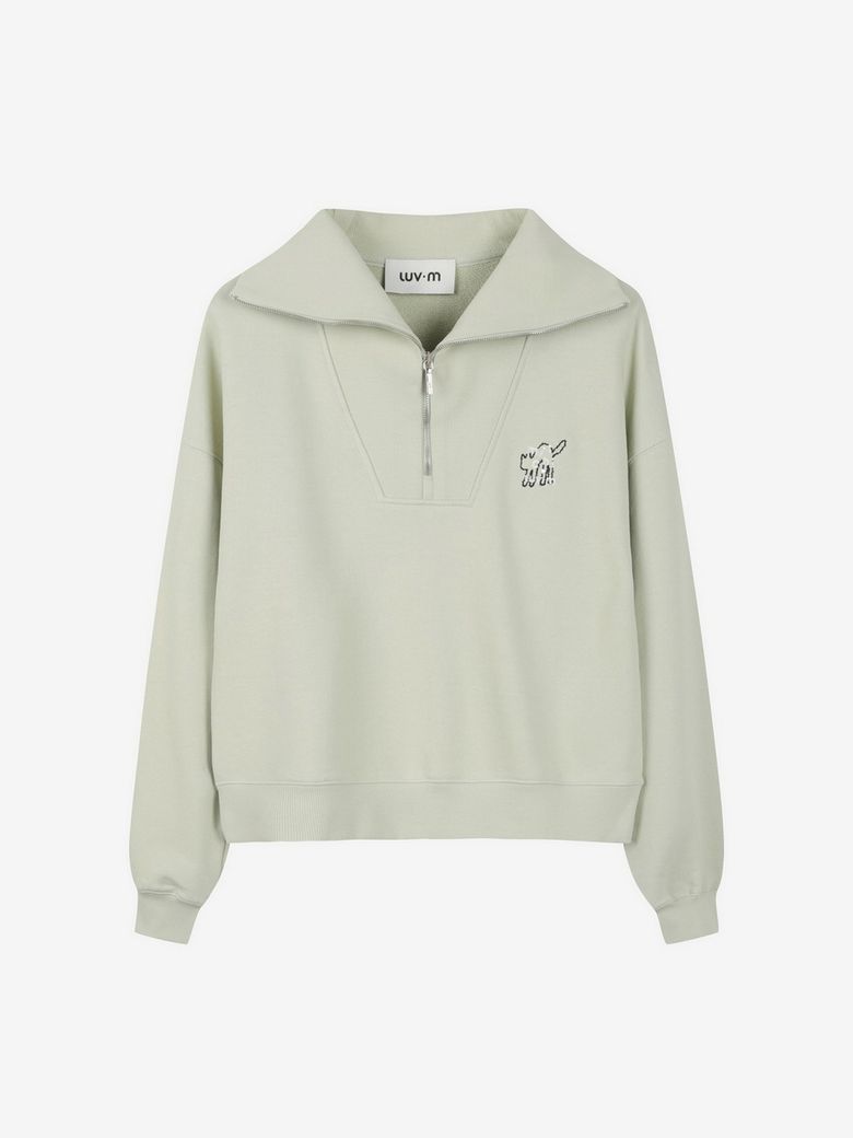 WIDE COLLAR SWEATSHIRTS_MINT