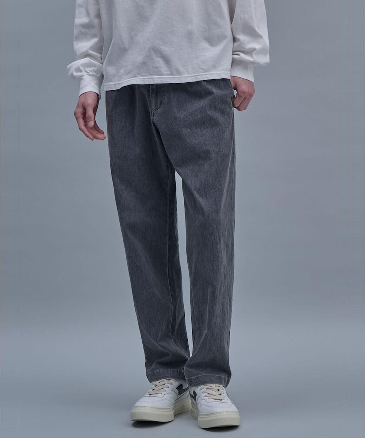 시프트지(SHIFT.G) Officer Light Denim Pants  Grey