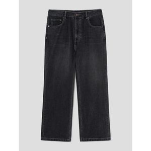 Lightweight Wide Denim Pants  Black