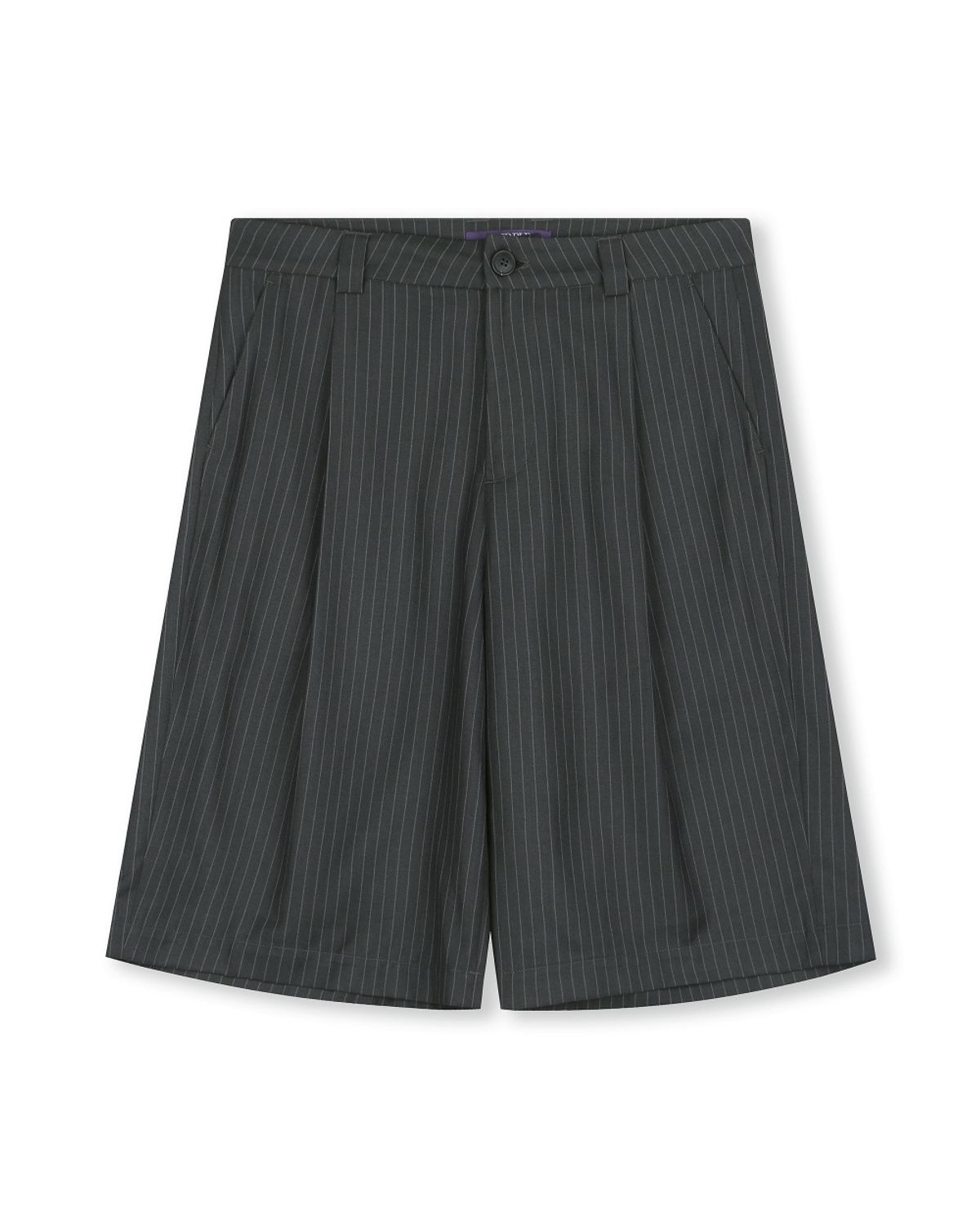 비슬로우(BESLOW) PIN STRIPE BERMUDA SHORTS GREY