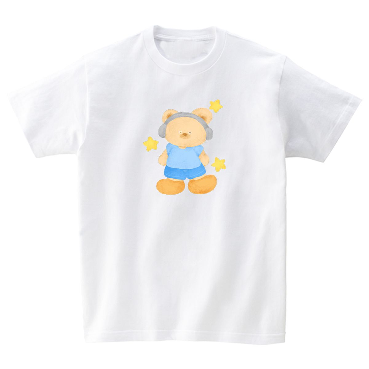 어썸어스(AWESOMEUS) Bear listening to music T-SHIRTS_4COLOR
