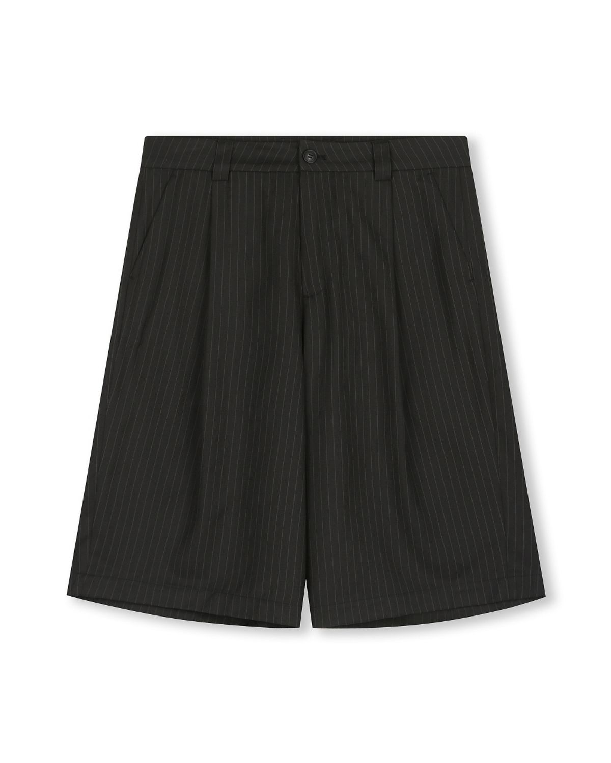 비슬로우(BESLOW) PIN STRIPE BERMUDA SHORTS BLACK