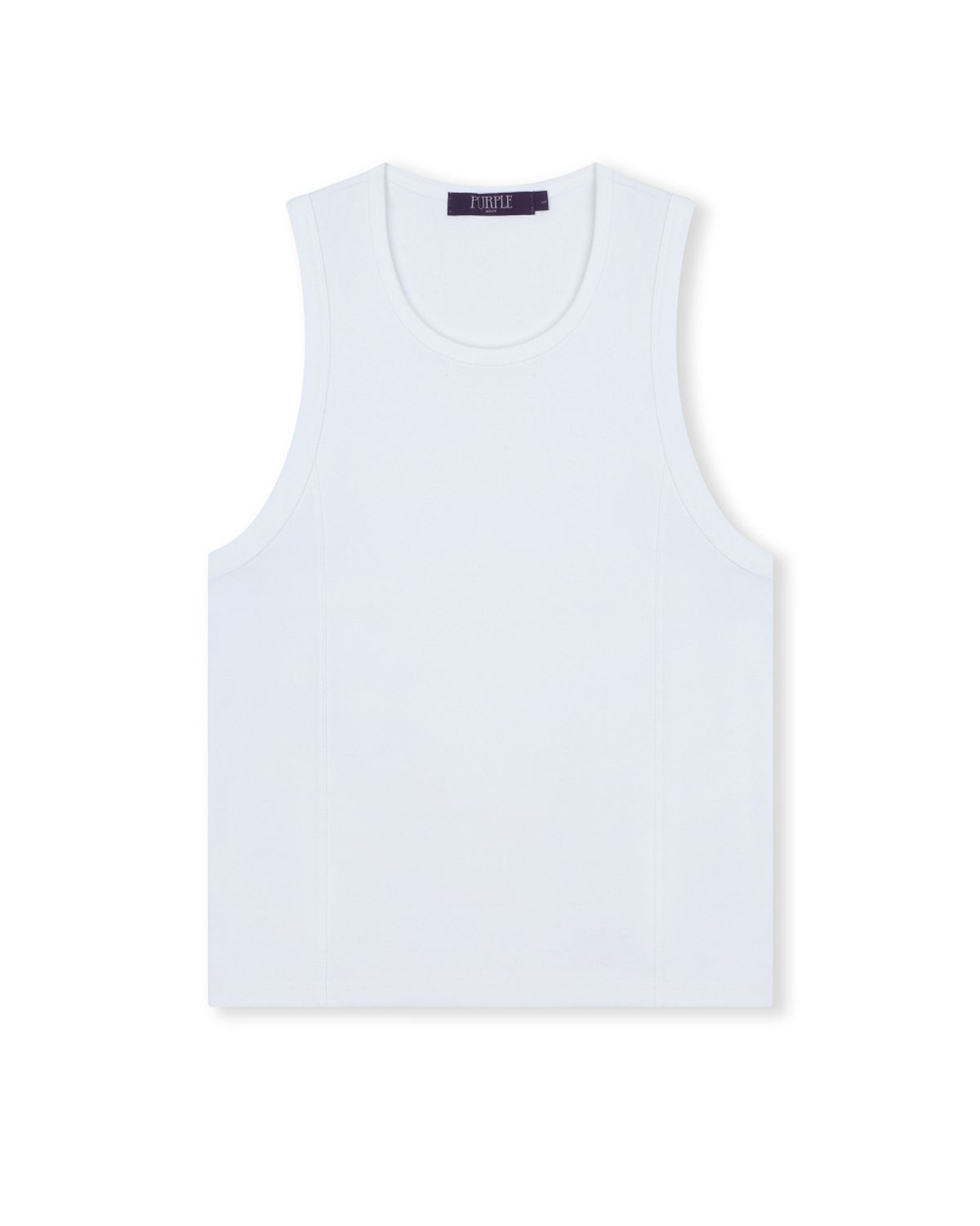 비슬로우(BESLOW) SLIM FIT SOLID TANK TOP WHITE