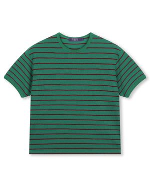 SLIM FIT STRIPE T-SHIRTS GREEN