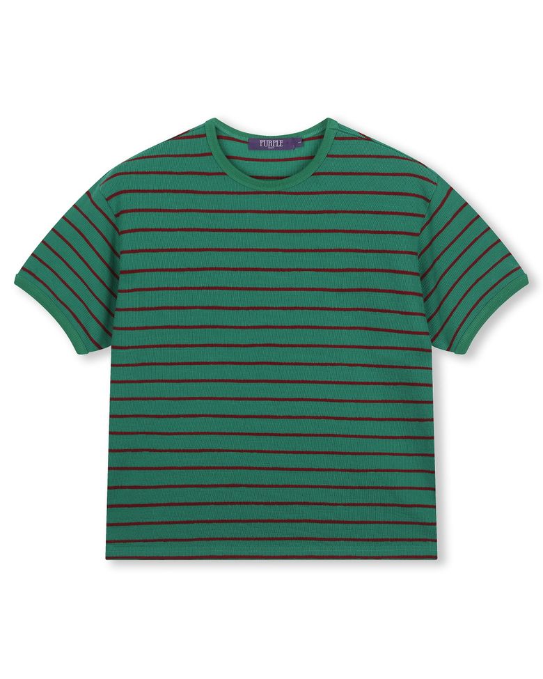 SLIM FIT STRIPE T-SHIRTS GREEN