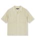 CRINKLE TEXTURE HALF SHIRTS LIGHT BEIGE