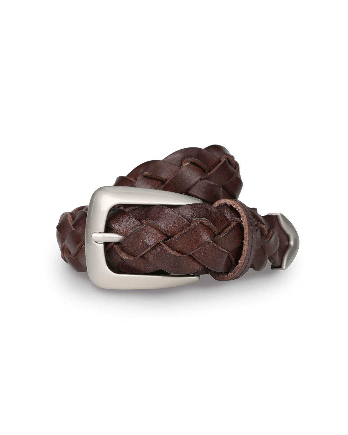 비슬로우(BESLOW) TWIST LEATHER BELT BROWN