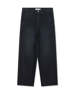VINTAGE WASHED CHINO DENIM PANTS NAVY