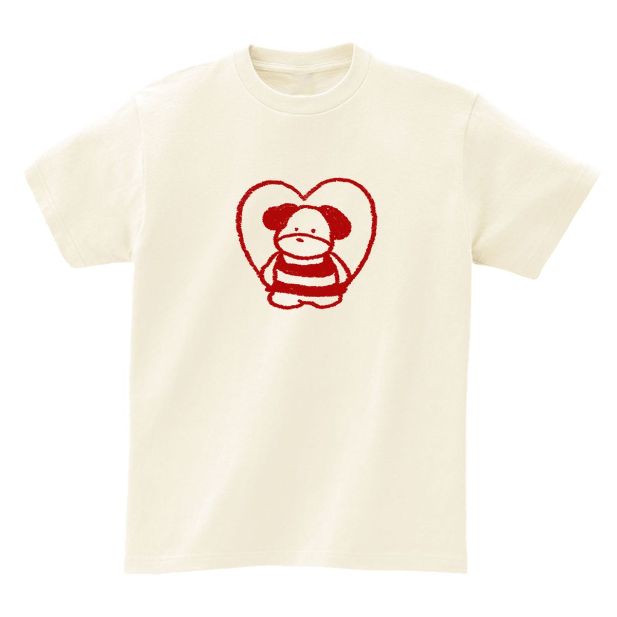 어썸어스(AWESOMEUS) Heart and puppy T-SHIRTS_4COLOR