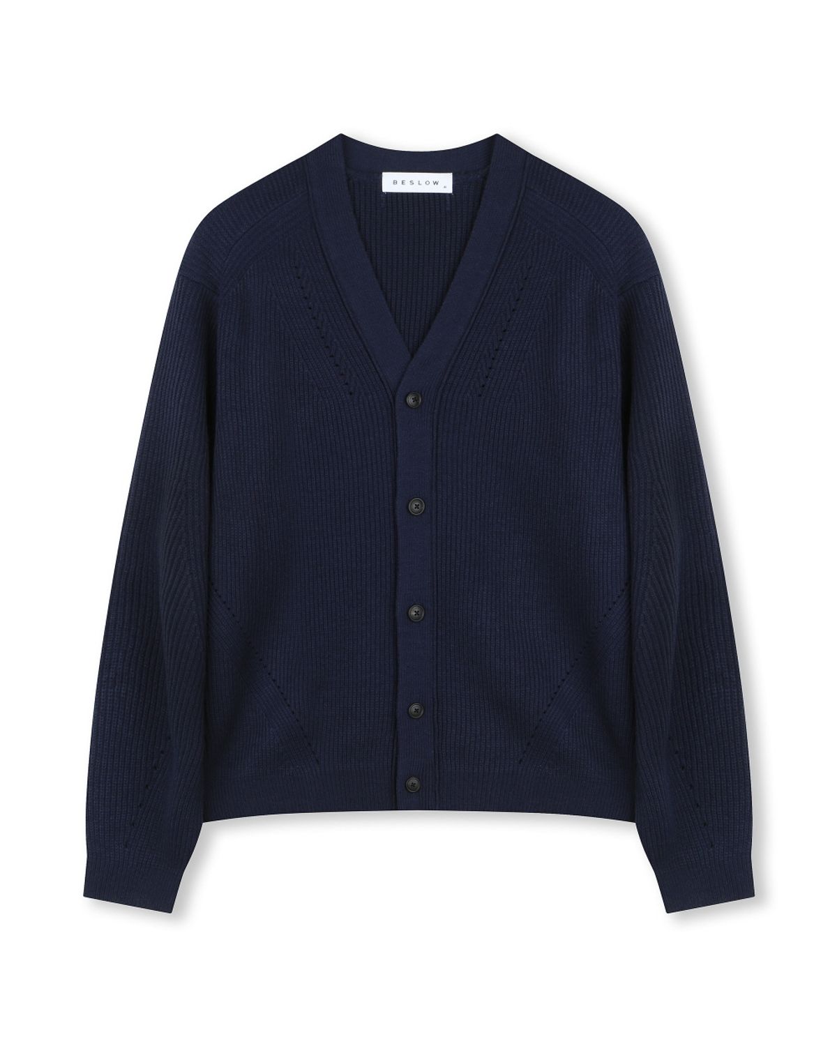 비슬로우(BESLOW) [비슬로우X패션튜브삭형]V NECK SHORT CARDIGAN NAVY