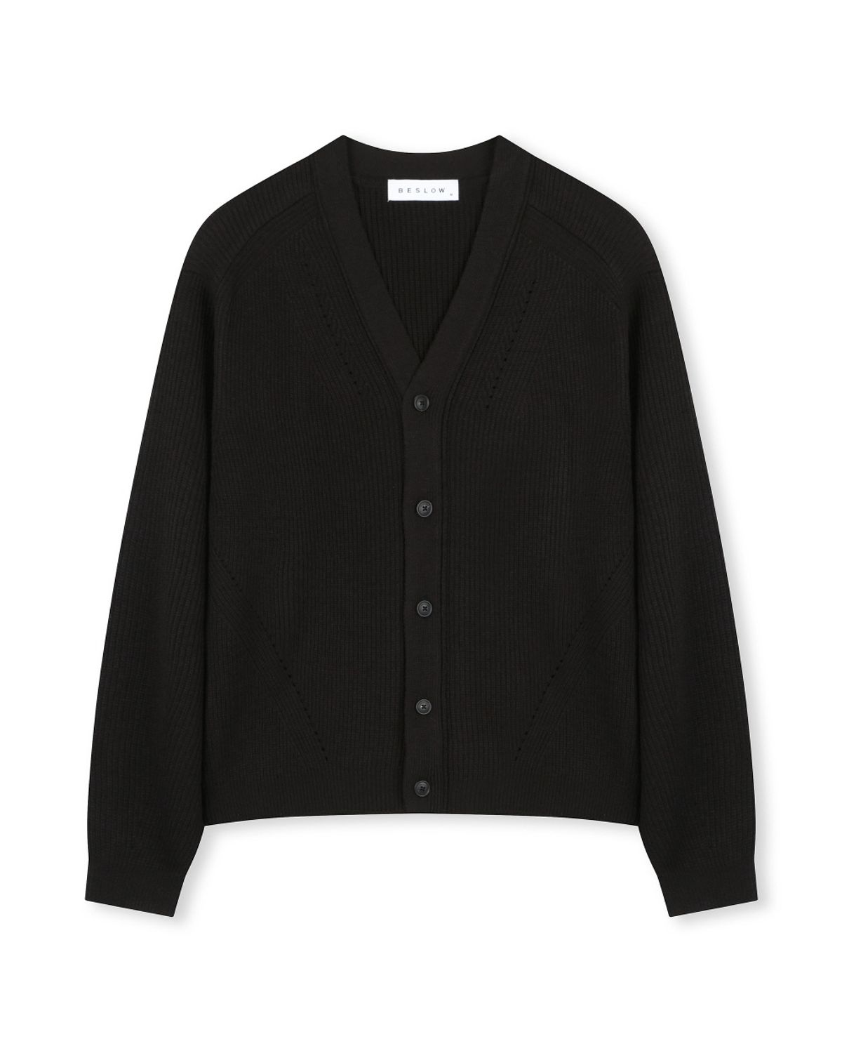비슬로우(BESLOW) [비슬로우X패션튜브삭형]V NECK SHORT CARDIGAN BLACK
