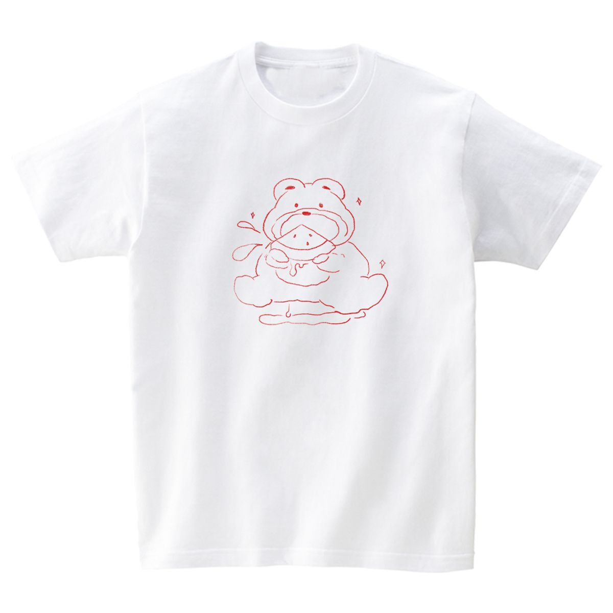 어썸어스(AWESOMEUS) Bear eating watermelon T-SHIRTS_4COLOR
