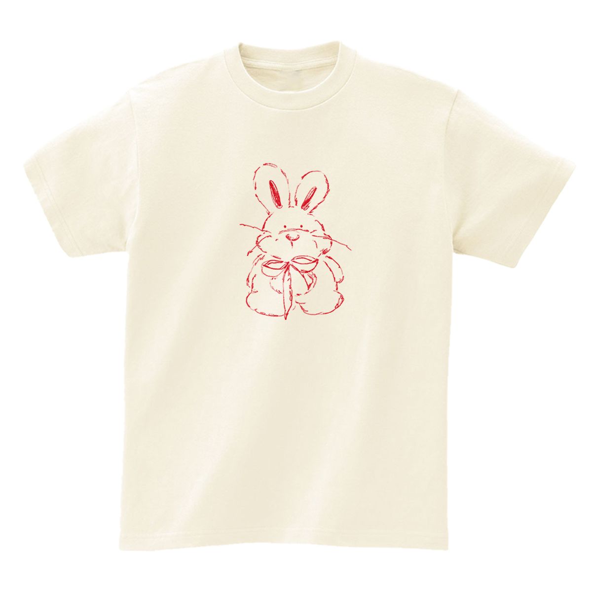 어썸어스(AWESOMEUS) Rabbit with a ribbon T-SHIRTS_4COLOR