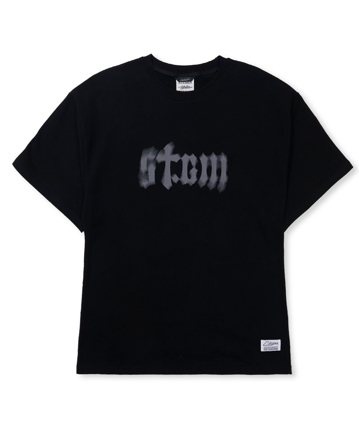 스티그마(STIGMA) Blur STGM Semi-oversized T-shirts Black