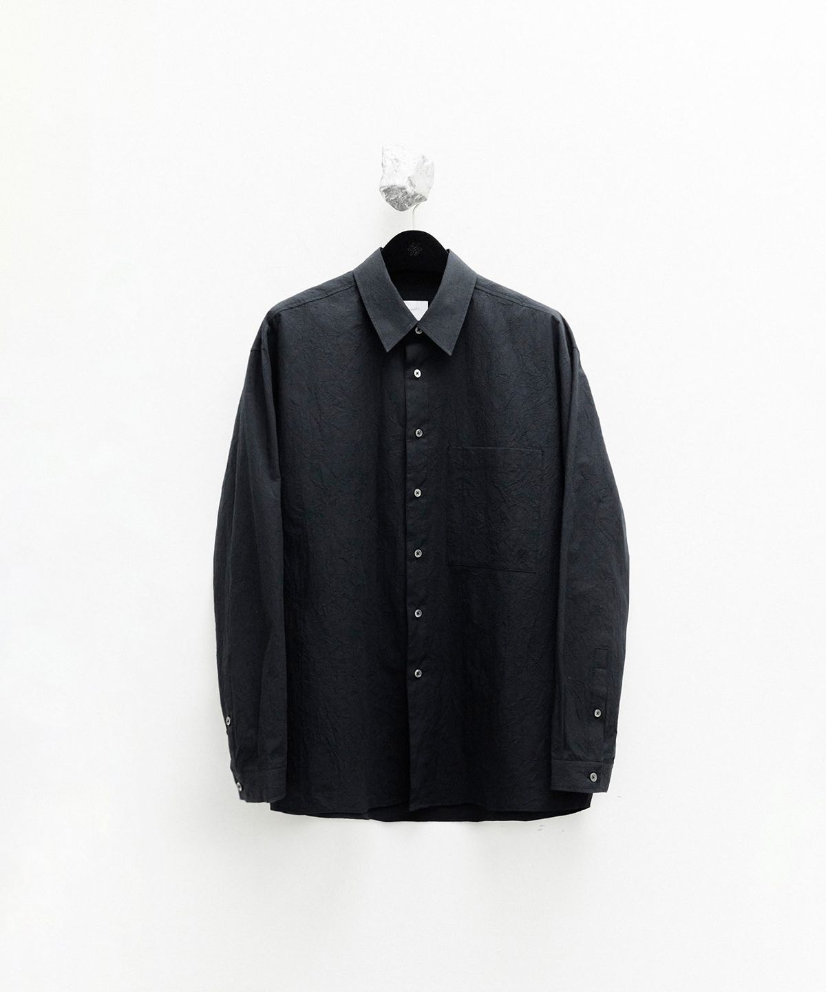 유스(YOUTH) Creased Loosed Shirt - Black