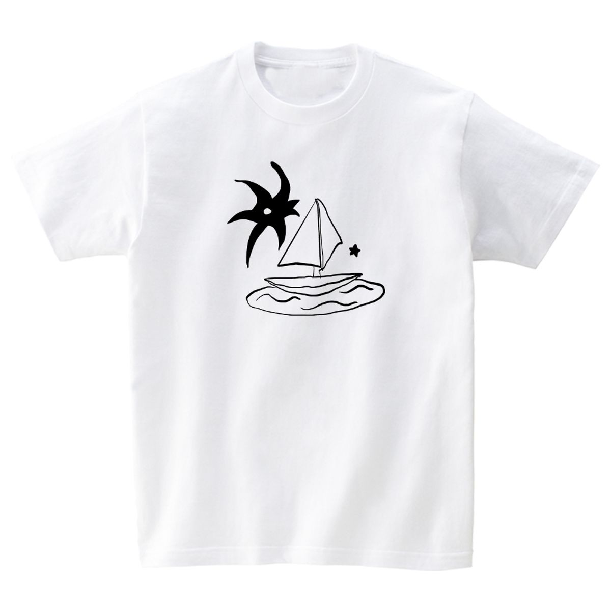 어썸어스(AWESOMEUS) Sailboat at night T-SHIRTS_4COLOR