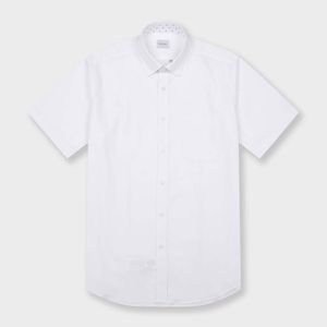 모달 스트레치 일반핏 솔리드 반팔 셔츠 화이트 YJ4MBR920WH