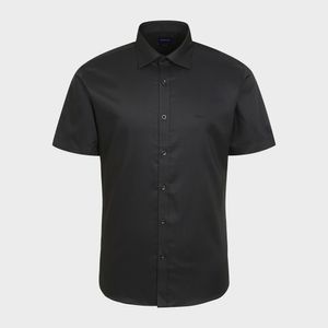 폴리 스트레치 블랙 솔리드 스트레츠 셔츠 YJ4MBS250BK