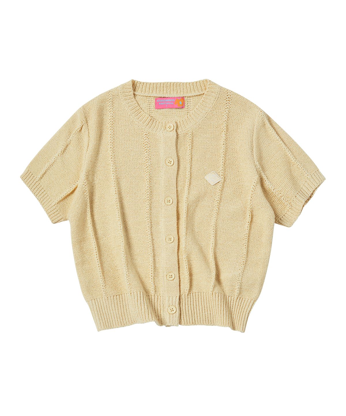 꼬모니노즈(COMONINOZ) W BOUCLE CARDIGAN [CREAM]