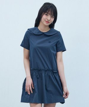 W BIG COLLAR ONE-PIECE [NAVY]