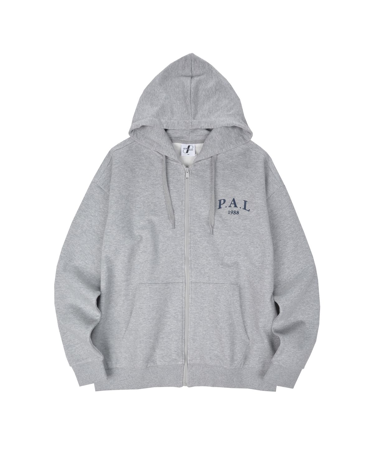 팔랩(PALAP) 남여공용 1988 스몰로고 오버핏 후드 집업_PL25S3HZ003_MGR