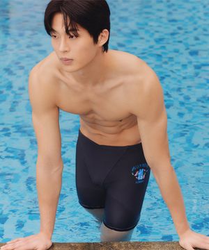 남성 젤리베어 3부 수영복 딥그레이 RN-MS2F501-DG