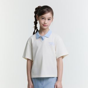 K252GPL910 여아 카라 반팔 CREAM