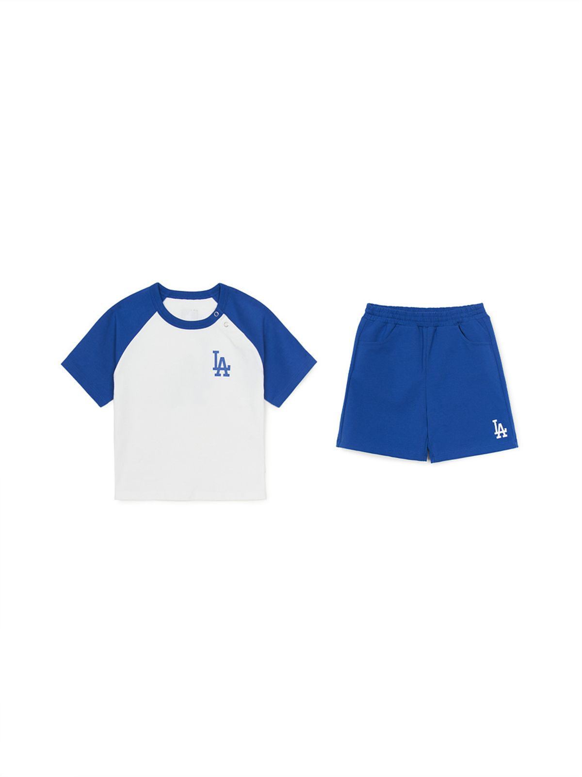 엠엘비 키즈(MLB KIDS) 바시티 토들러 티셔츠세트 LA (Blue)