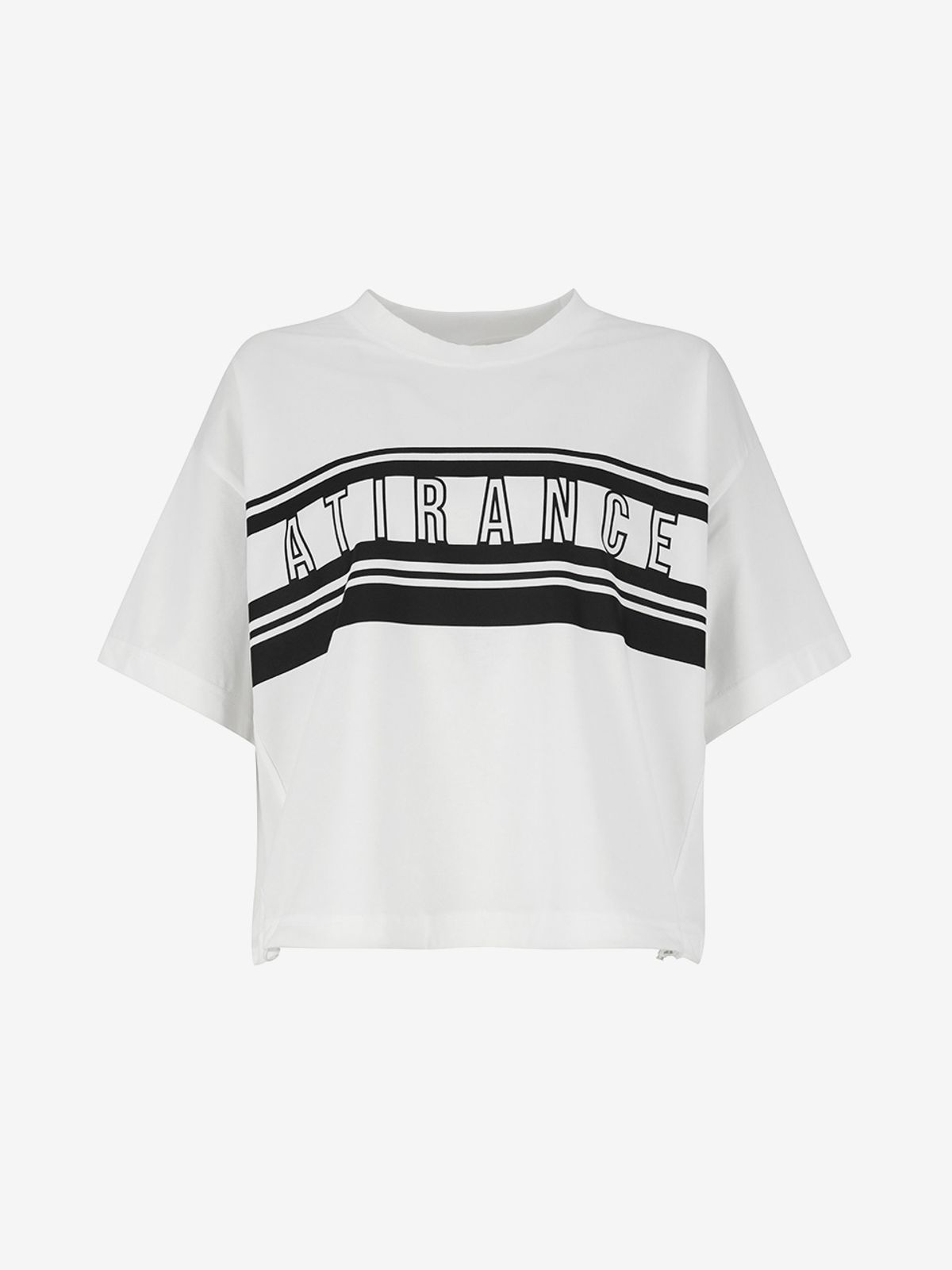 브이엔와이스튜디오(VNYSTUDIO) Hem string lettering T-Shirt_YA4STN2