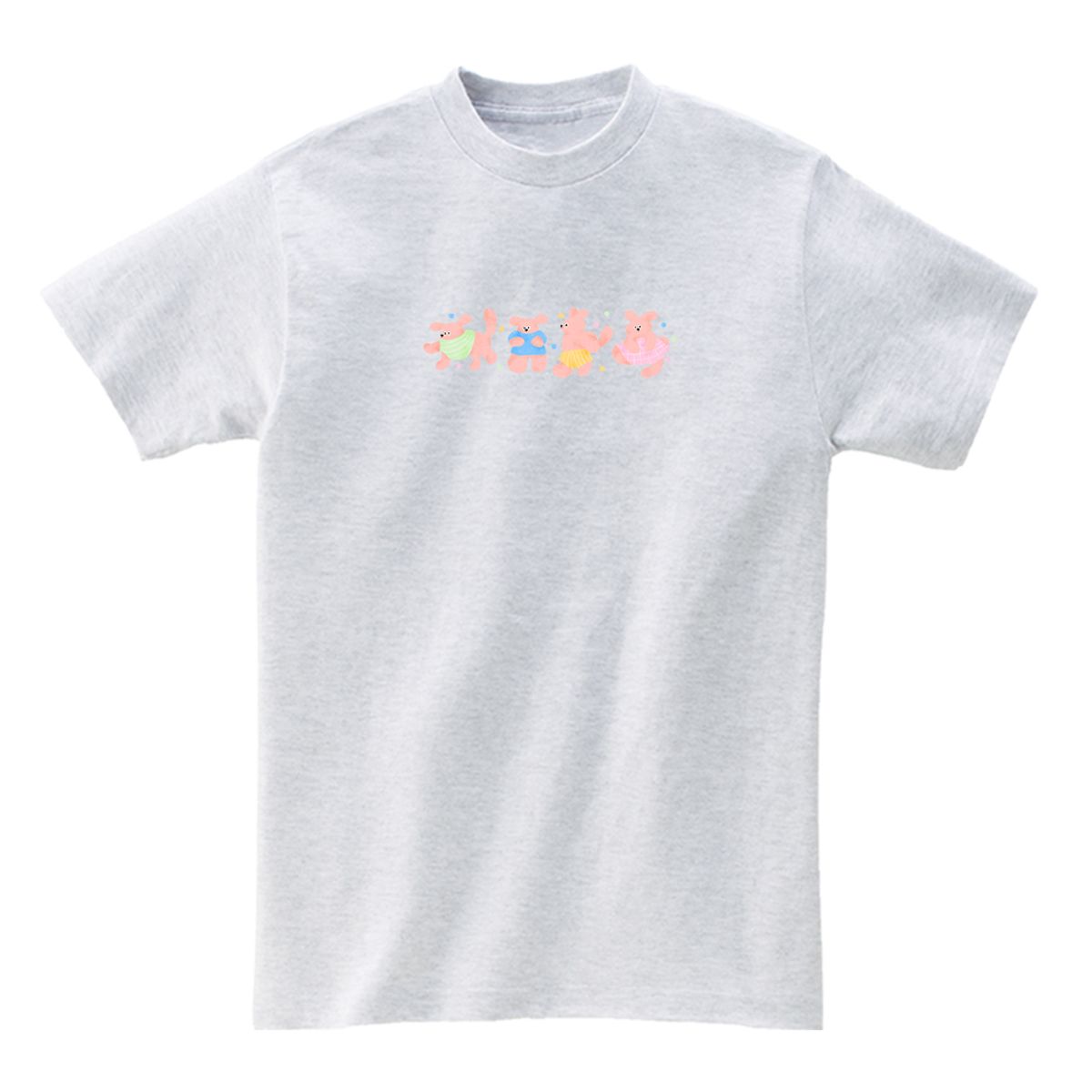 어썸어스(AWESOMEUS) Four pink puppies T-SHIRTS_4COLOR
