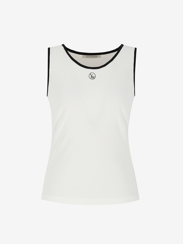 Round neck sleeveless tank Top_YA5STN3