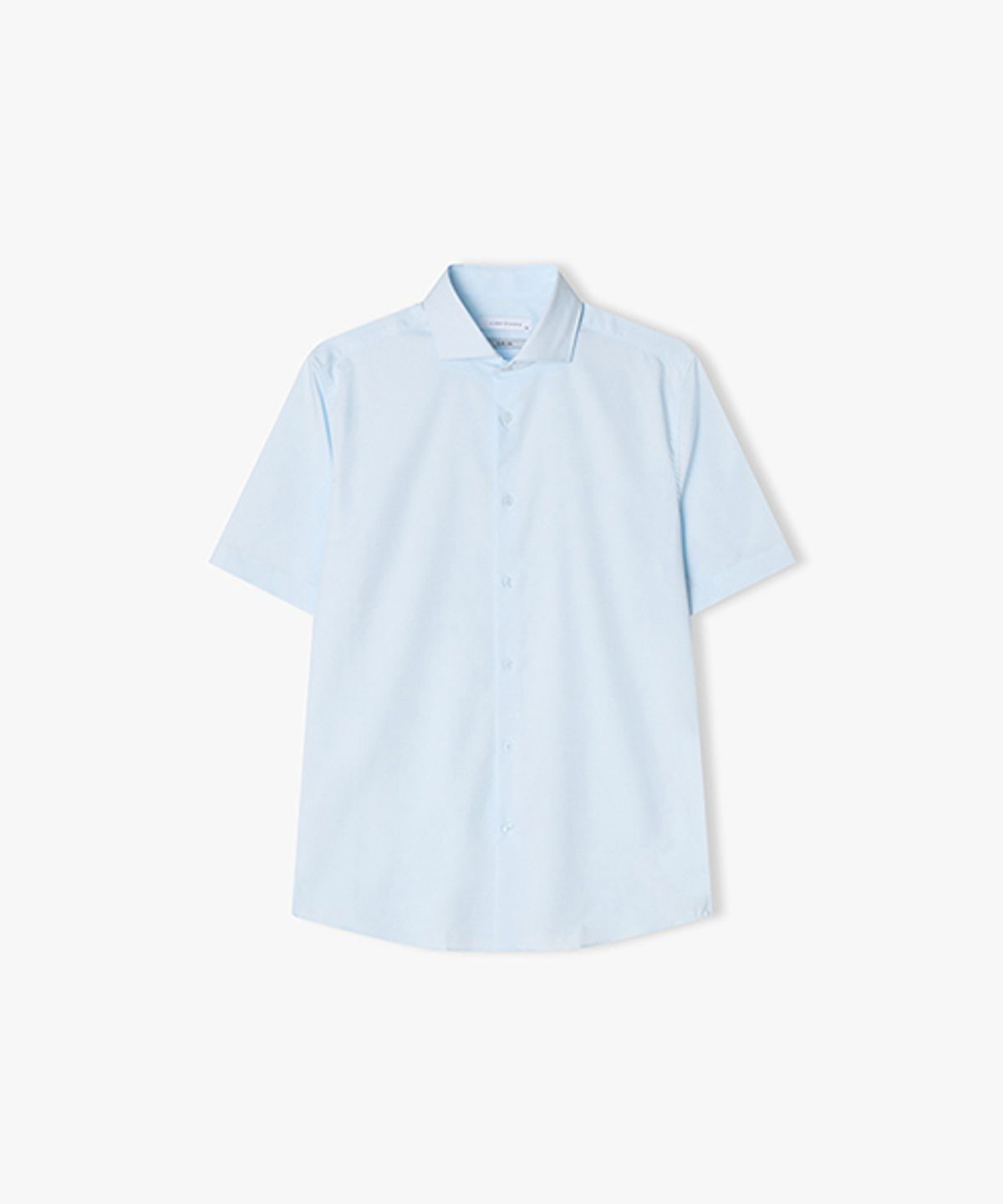 리버클래시(LIBERCLASSY) [25SS] LLM31582 블루 슬림핏 와이드 카라 비즈니스 반팔 셔츠