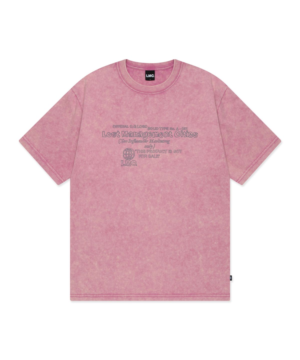 엘엠씨(LMC) ACID WASHED DOODLE LOGO TEE dark pink