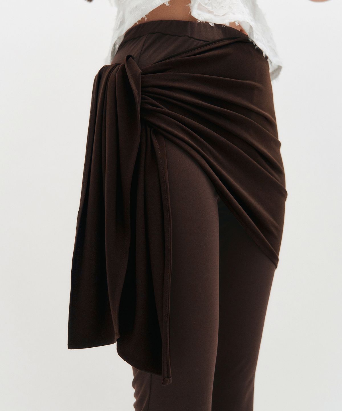킴지수(KIMZISU) Layered Wrap Tie _ BROWN