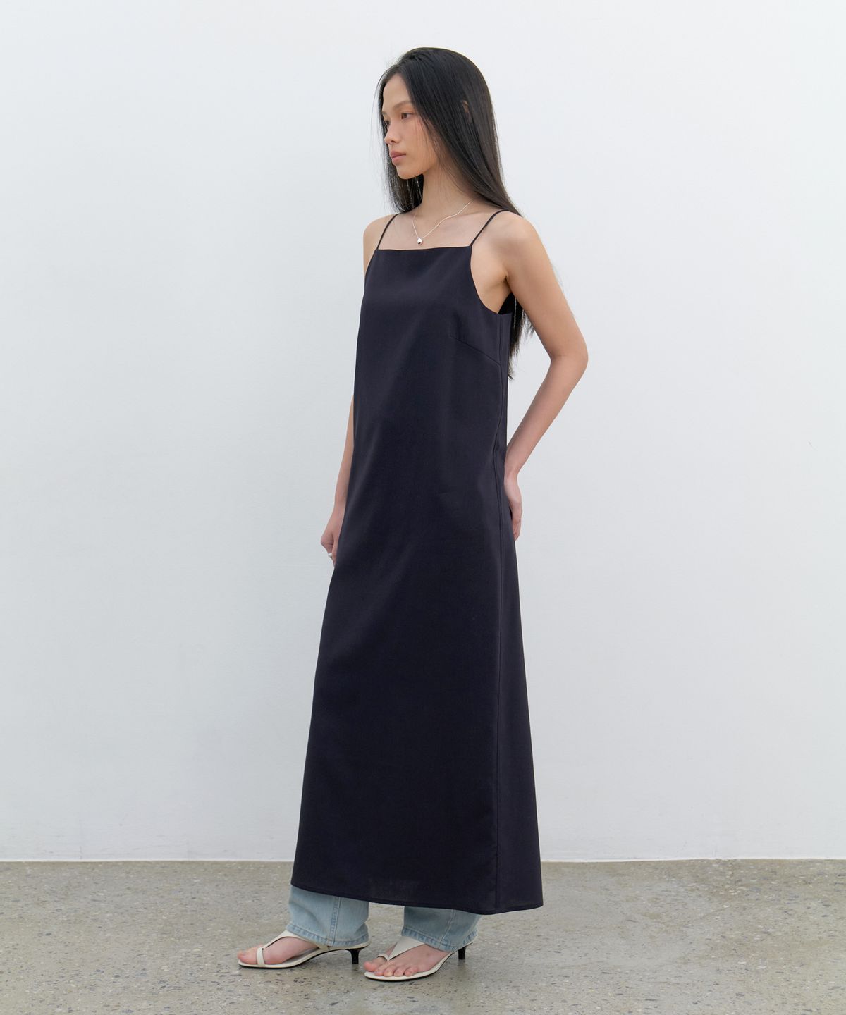 유라고(URAGO) Square maxi camisole dress