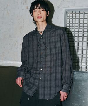 키쉬 체크셔츠 (블랙)