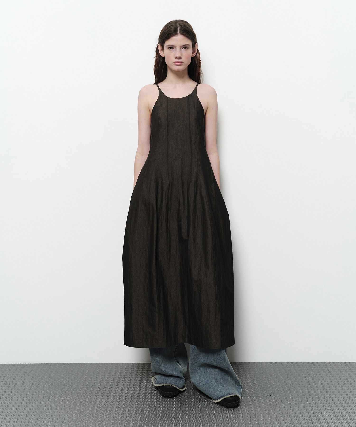 ★ DIAGONAL★ HALTERNECK LONG DRESS charcoal DA251OP02CH MUSINSA | DIAGONAL HALTERNECK LONG DRESS (charcoal)
