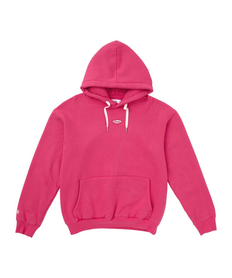 FOOT PRINT HOODIE-HOT PINK