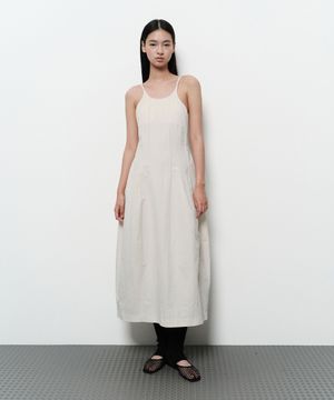 HALTERNECK LONG DRESS (cream)