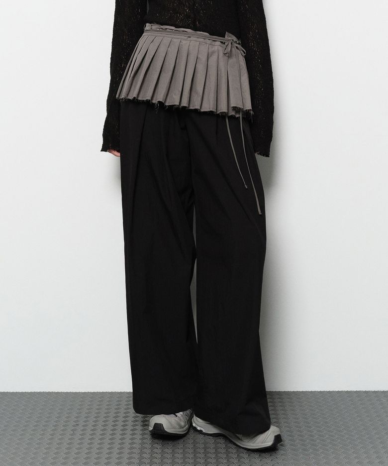 PLEATS WRAP SKIRT (grey)